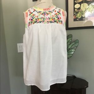 J Crew Embroidered Summer Shirt